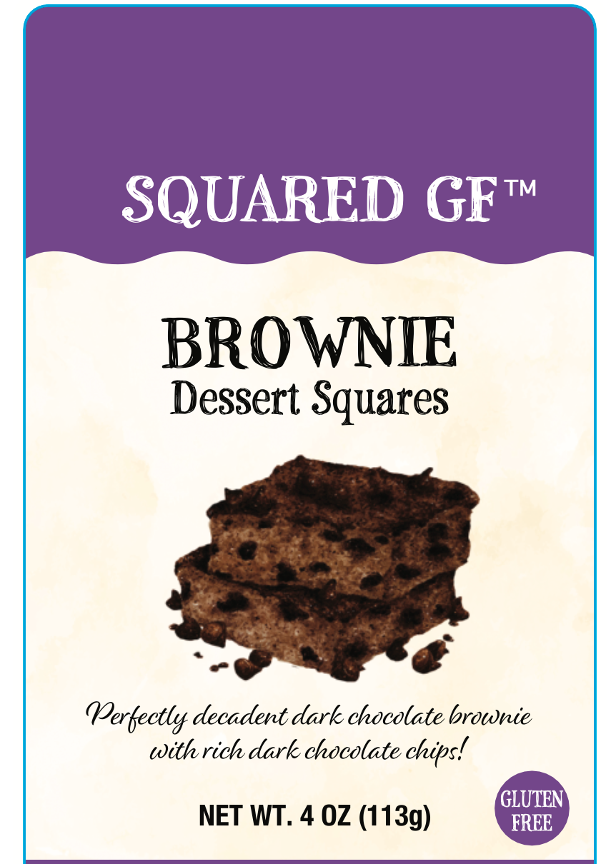 Dark Chocolate Chip Brownie Squares