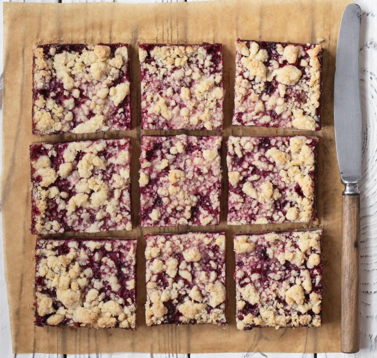 Raspberry Crumble Squares
